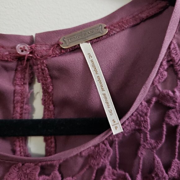 Temperance Artizia * Crochet Sleeveless Top * Sz S - Picture 5 of 8